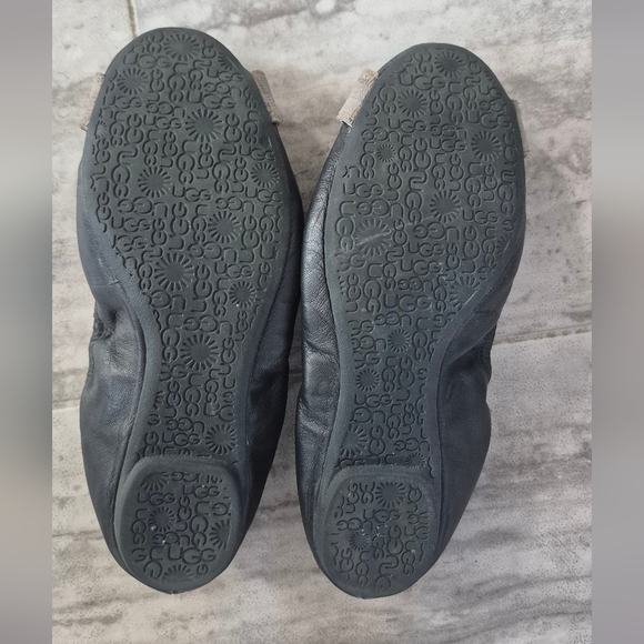 UGG Black Flats with Silver Accents - Picture 3 of 4